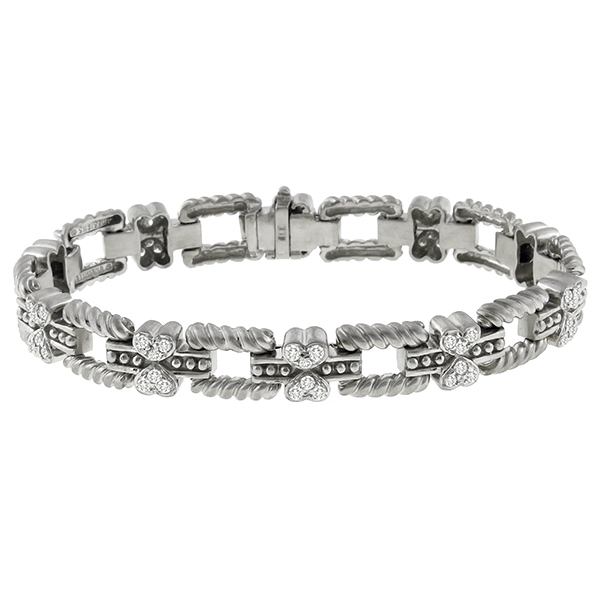 diamond 18k white gold bracelet 1