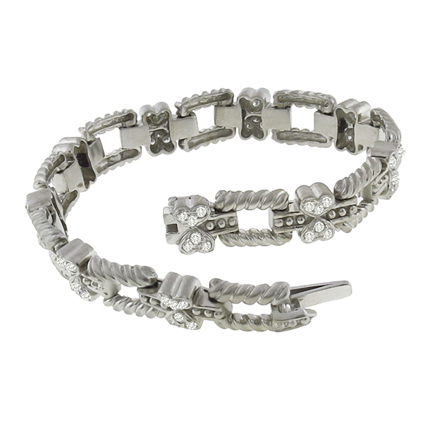 diamond 18k white gold bracelet 1