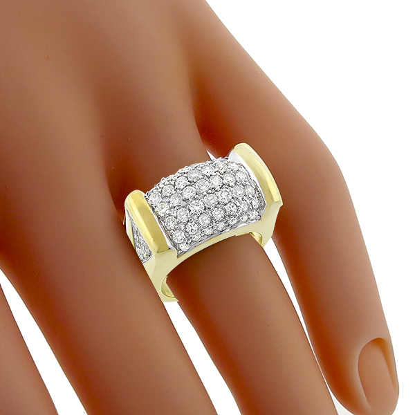 diamond 14k yellow and white gold ring 1