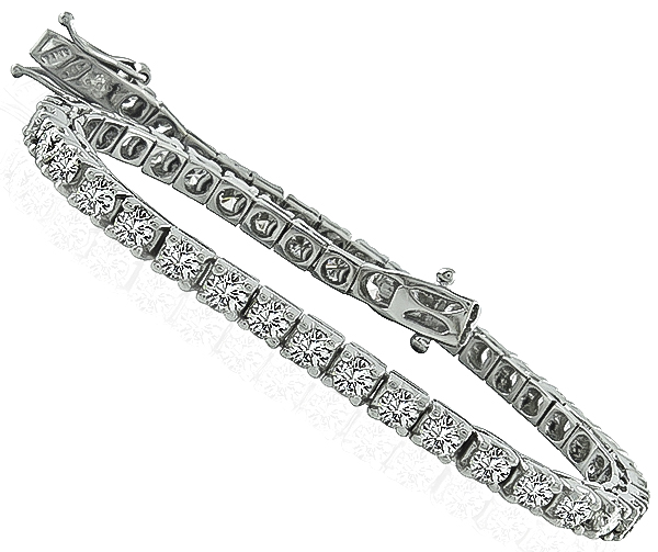 Estate 3.00ct Diamond Tennis Bracelet Photo 1