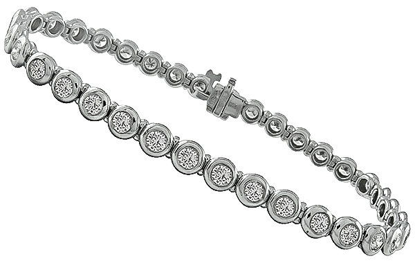 Estate 3.05ct Diamond Bracelet Photo 1
