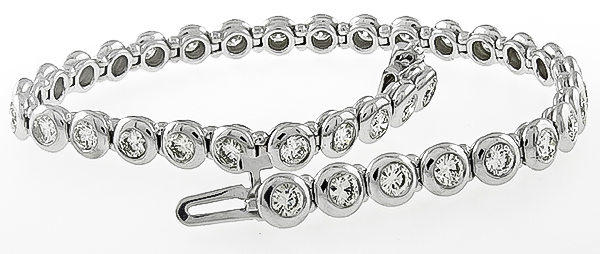 Estate 3.05ct Diamond Bracelet Photo 1