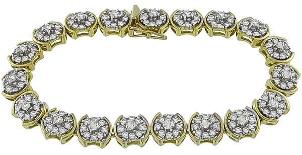 5.00ct diamond gold bracelet photo 1