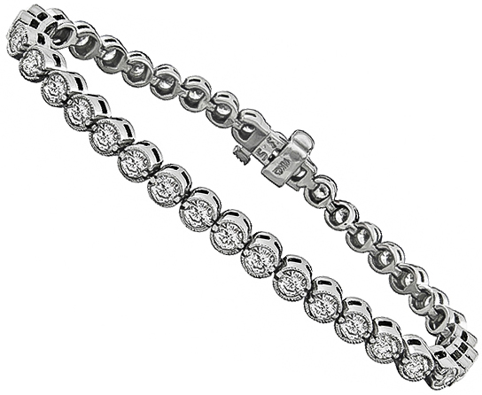 Estate 9.00ct Diamond Bracelet Photo 1