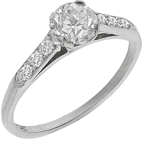 Diamond Engagement Ring &  Diamond Eternity Wedding Band Set