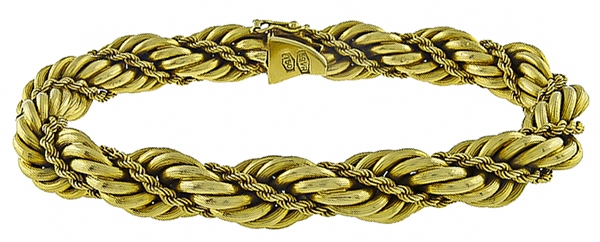 Estate Gold Braid Bracelet Photo 1