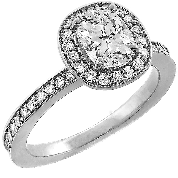 diamond 14k white gold engagement ring 1