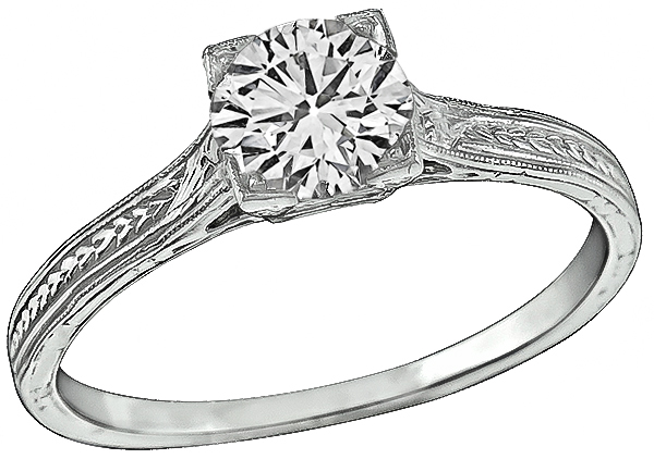 GIA Certified 0.70ct Diamond Engagement Ring