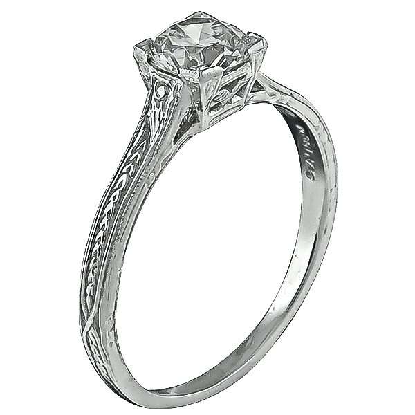 GIA Certified 0.70ct Diamond Engagement Ring