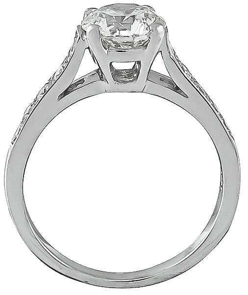 GIA Certified 1.00ct Diamond Engagement Ring Photo 1