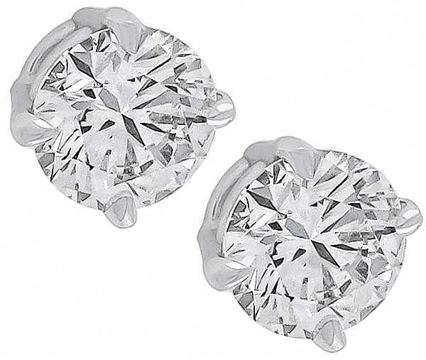 gia certified 1.06ct diamond stud earrings 1