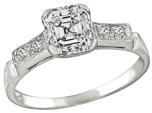 GIA Certified 1.08ct Diamond Engagement Ring