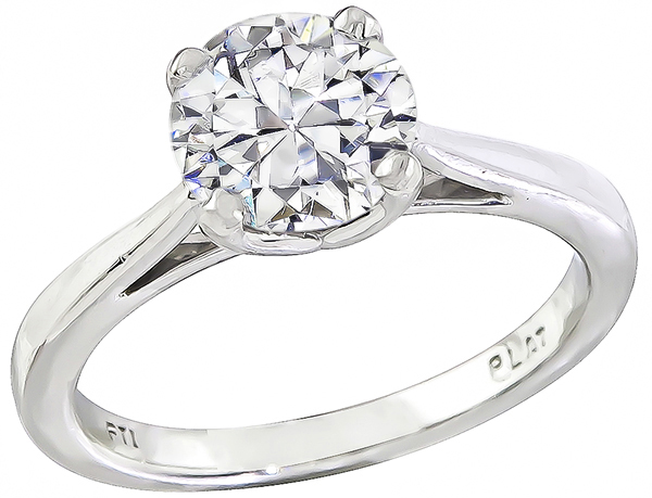 GIA Certified 1.18ct Diamond Engagement Ring