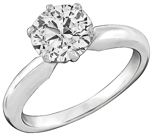 GIA Certified 1.48ct Diamond Solitaire Engagement Ring Photo 1