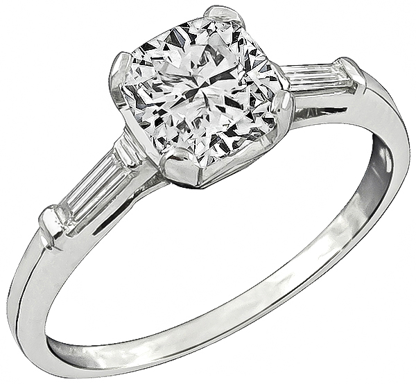 GIA Certified Internally Flawless 1.33ct Diamond Engagement Ring Photo 1