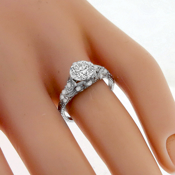 GIA 1.22ct Diamond Platinum Engagement Ring