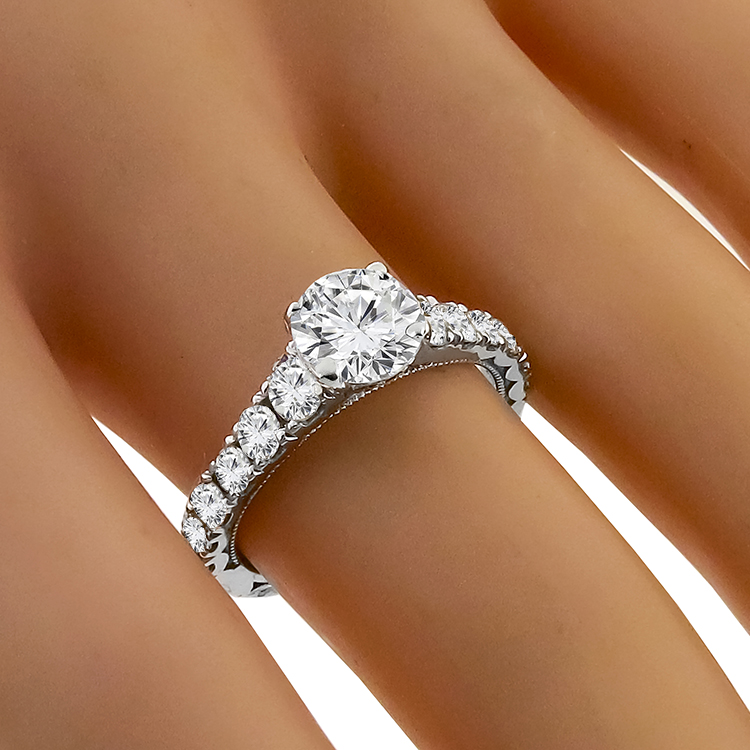 Tacori GIA 1.04ct Diamond Gold Engagement Ring