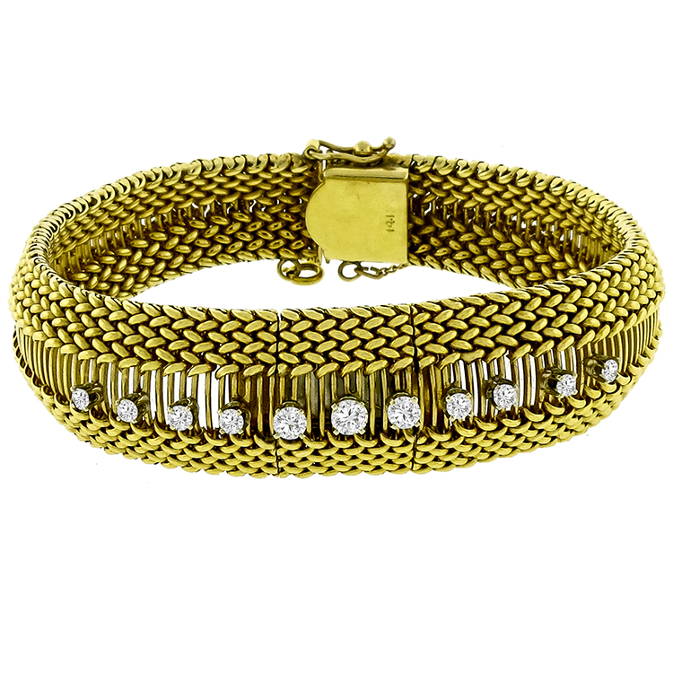 Belfont Incabloc Diamond Gold Cover Watch Bracelet