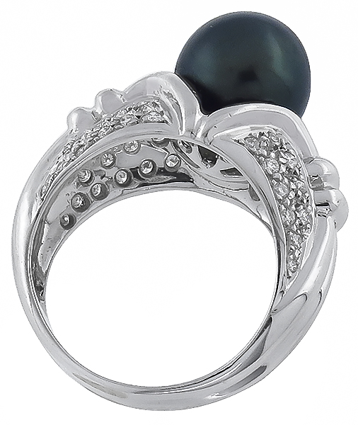 pearl 0.80ct diamond ring photo 1