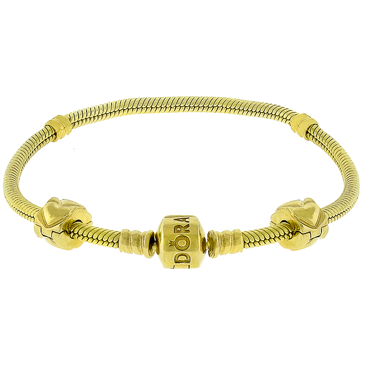 Pandora Gold Charm Bracelet 