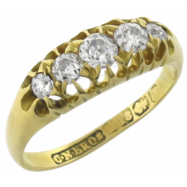 18k yellow gold diamond ring 1