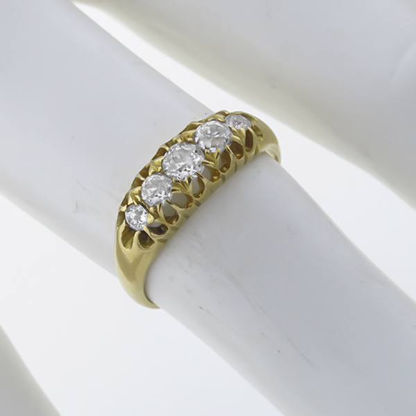 18k yellow gold diamond ring 1