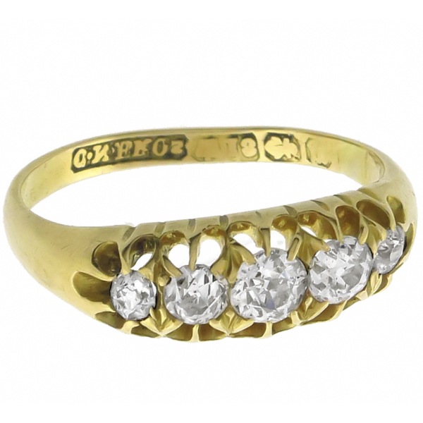 18k yellow gold diamond ring 1