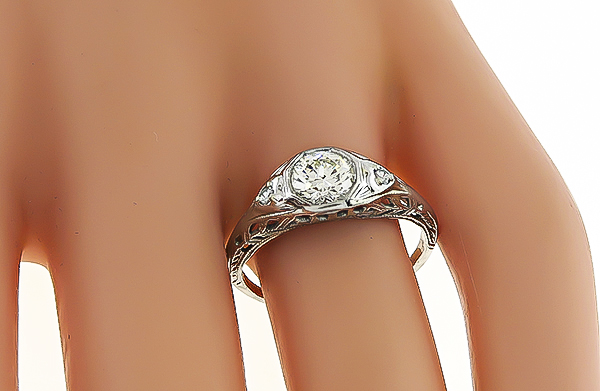 Vintage 0.63ct Diamond Engagement Ring