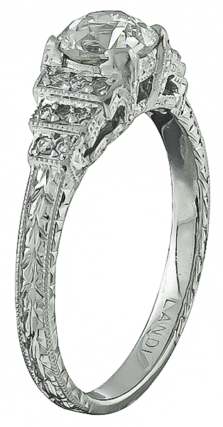 Vintage 0.77ct Diamond Engagement Ring Photo 1