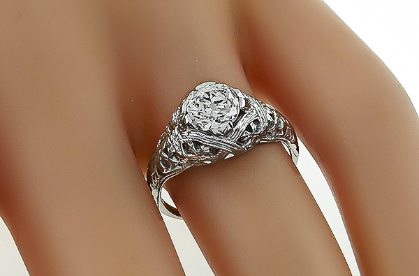 Vintage 1.29ct Diamond Engagement Ring Photo 1