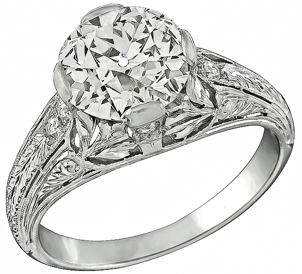 Vintage 2.11ct Diamond Engagement Ring