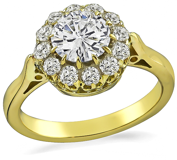 Vintage GIA Certified 1.01ct Diamond Engagement Ring