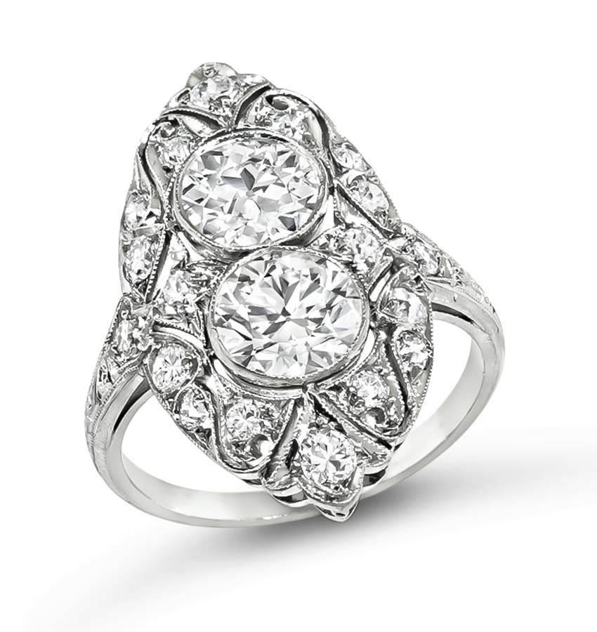 Art Deco 2.00ct Diamond Platinum Ring