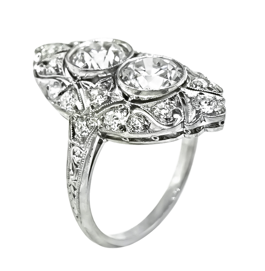 Art Deco 2.00ct Diamond Platinum Ring