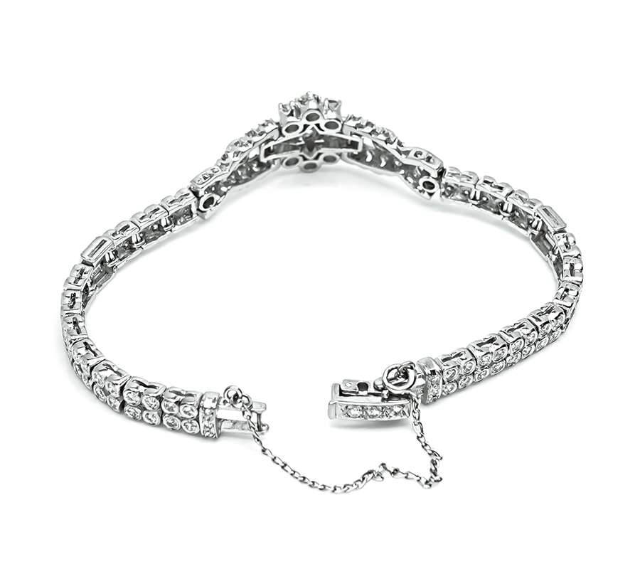 Vintage 4.00ct Diamond Platinum Bracelet