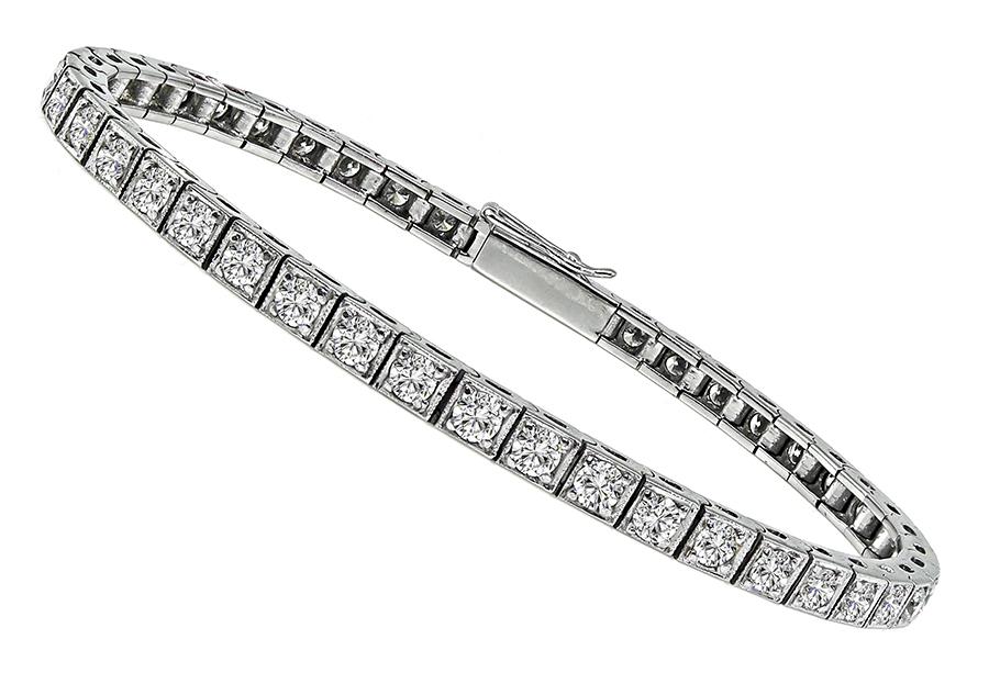 Art Deco 6.00ct Diamond Tennis Bracelet