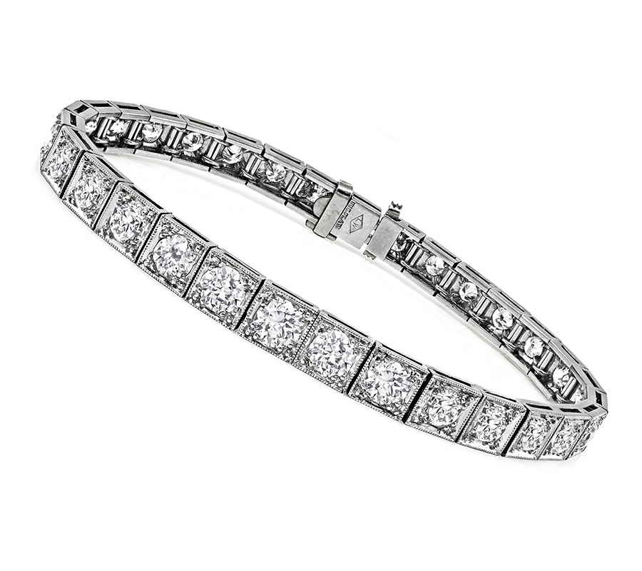 Art Deco 9.00ct Diamond Line Bracelet