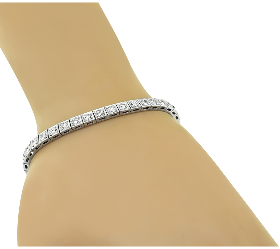 Art Deco 4.20ct Diamond Line Bracelet