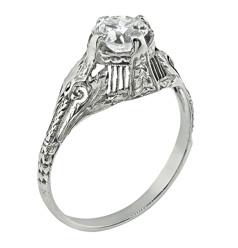 Edwardian 0.65ct Diamond Engagement Ring