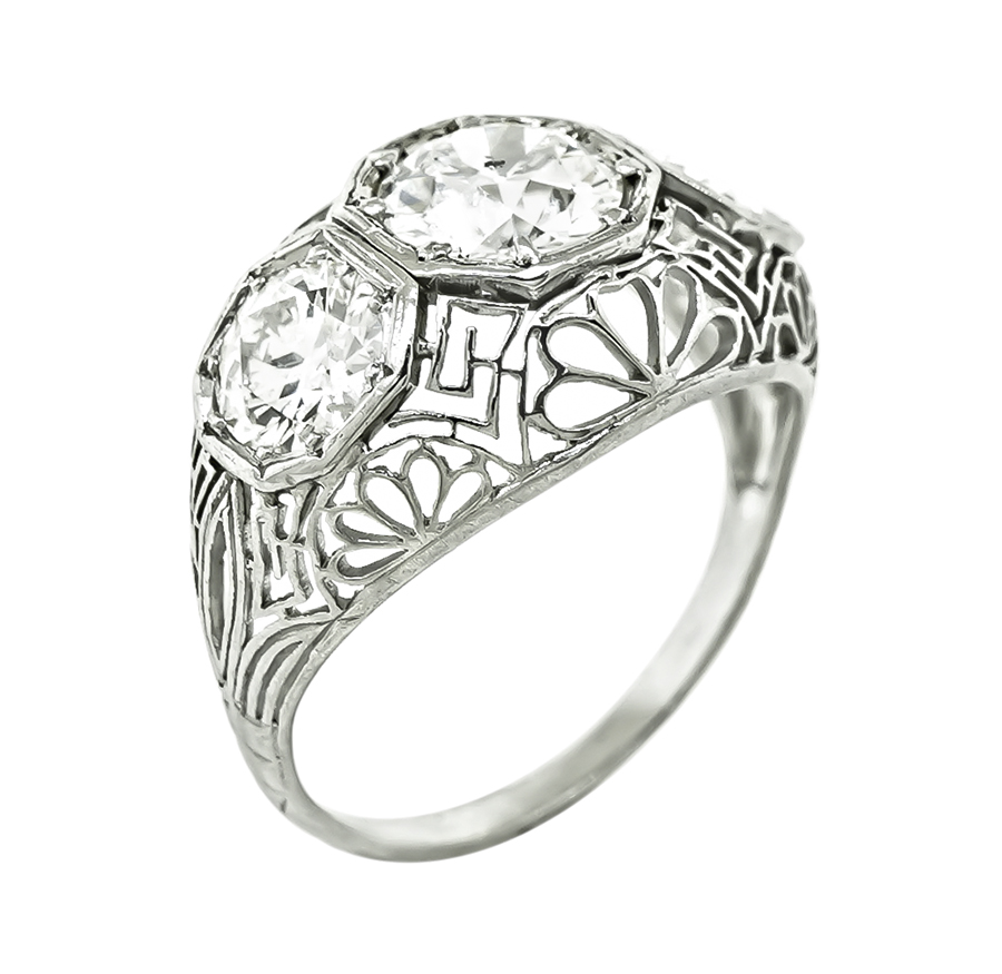 Edwardian 2.10cttw Diamond Three Stone Ring