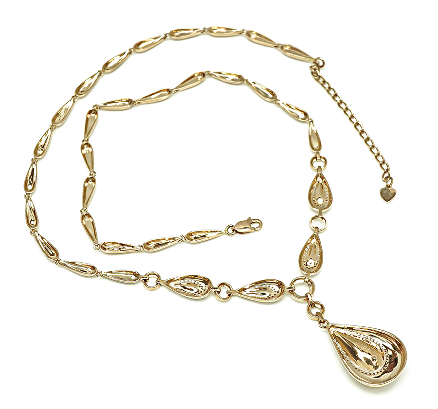 Estate 0.64ct Diamond Pink Gold Necklace