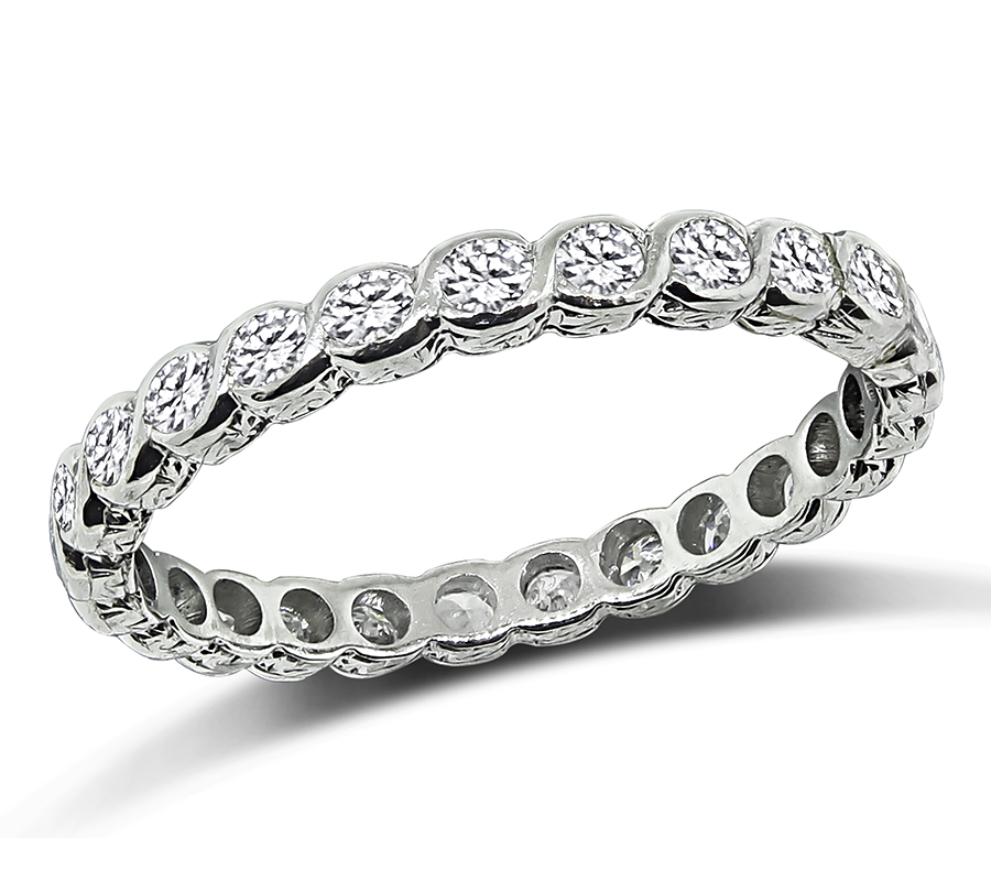 Estate 0.75ct Diamond Eternity Wedding Band