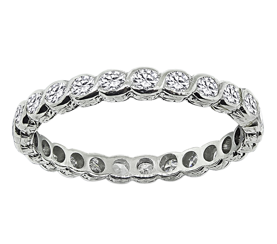 Estate 0.75ct Diamond Eternity Wedding Band