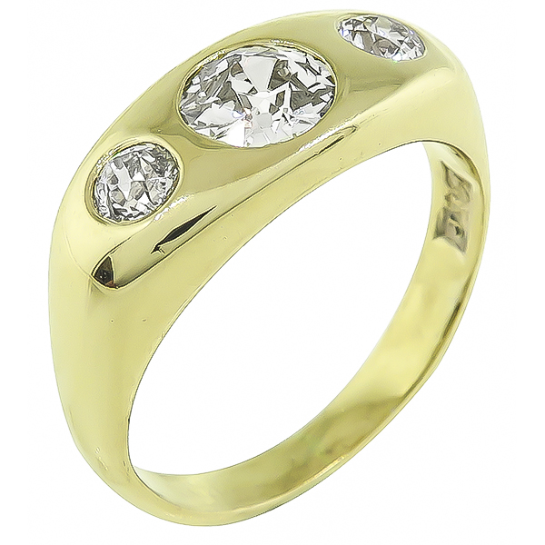 Estate 0.77ct Diamond Gold Men's Ring