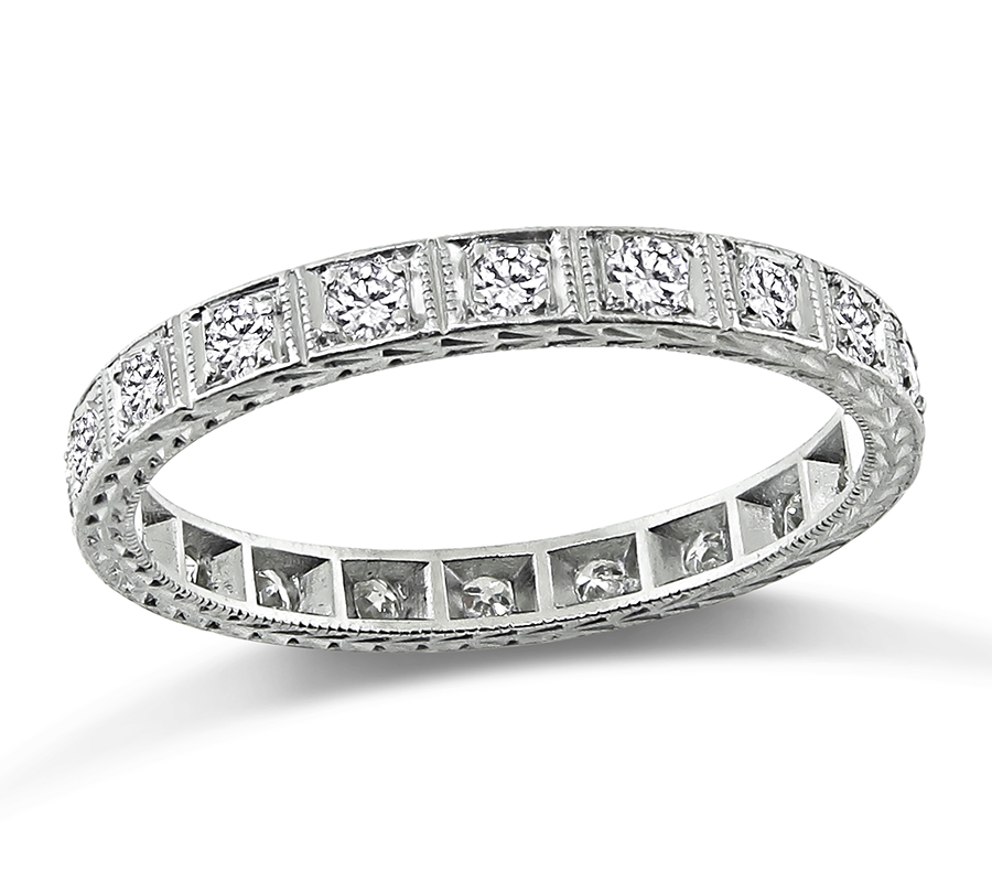 Estate 0.80ct Diamond Eternity Wedding Band