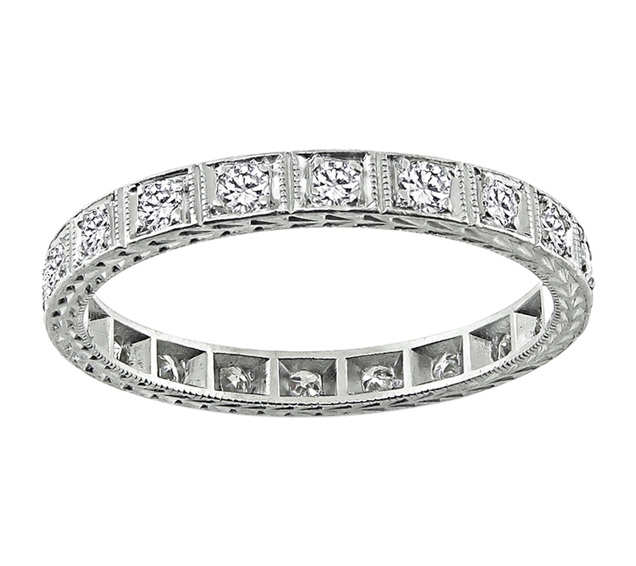 Estate 0.80ct Diamond Eternity Wedding Band