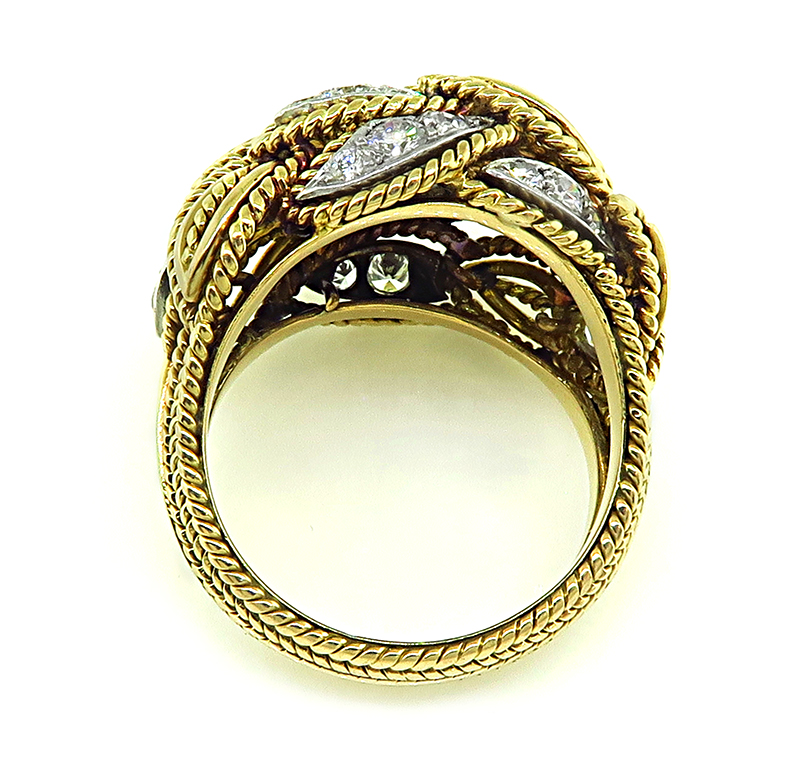 Estate 0.80ct Diamond Gold Ring