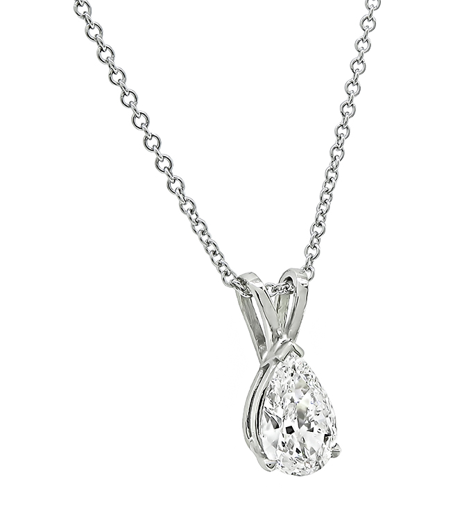 Estate 0.80ct Diamond Pendant Necklace