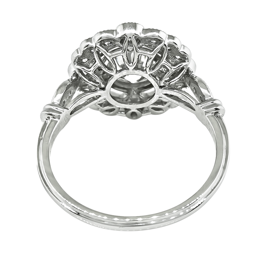 Estate 0.98ct Diamond Platinum Engagement Ring