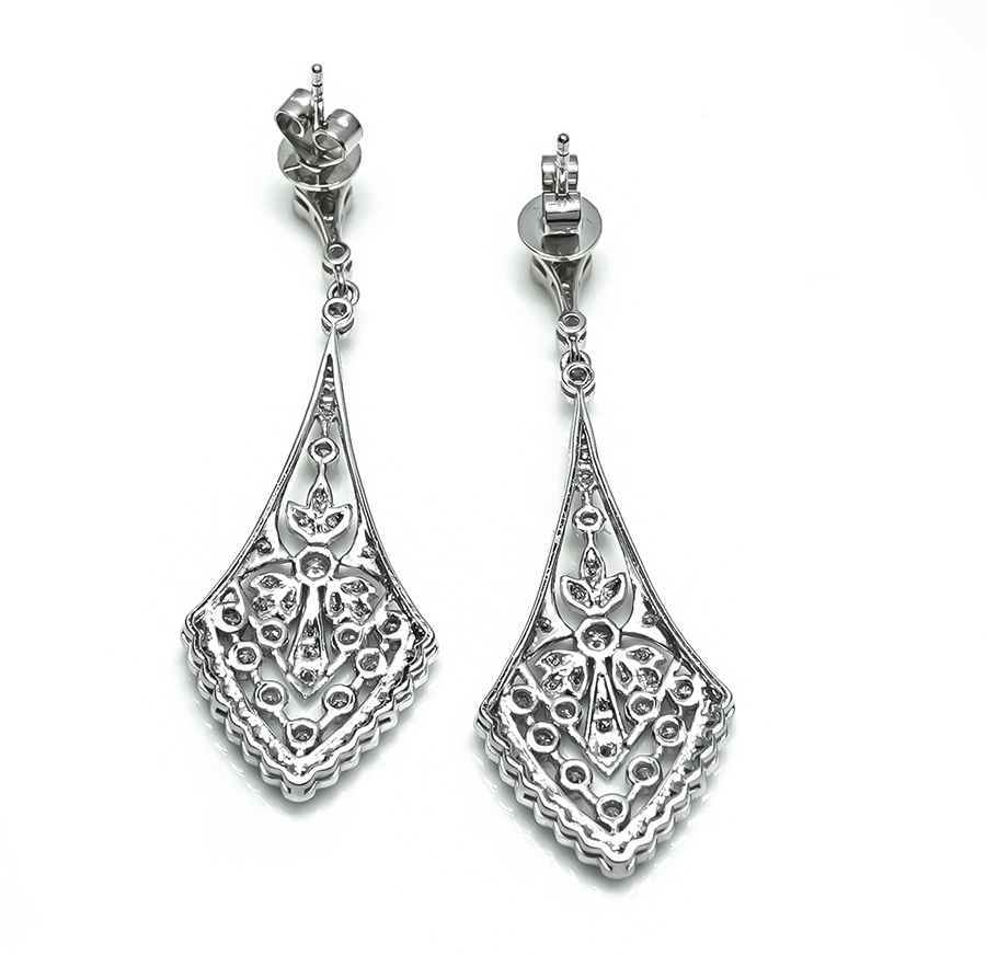 Estate 1.04ct Diamond Chandelier Earrings